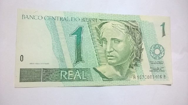 Cédula de 1 real flor estampa