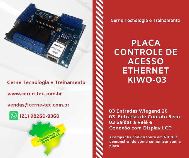 Foto 1 - Placa controle de acesso ethernet wiegand26