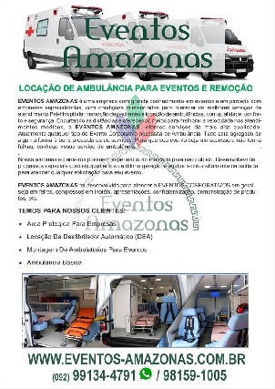 55BR - Locação de Ambulâncias  UTI, TAF - MANAUS